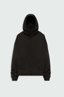 FATE HEAVYWEIGHT FLEECE CROPPED RAW HEM HOODIE - BLACK
