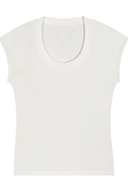 ANANKE U-Neck Baby Tee | Fitted Ribbed Cotton Top