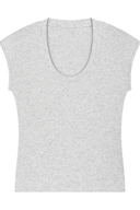 ANANKE U-Neck Baby Tee | Fitted Ribbed Cotton Top
