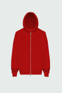 FATE HEAVYWEIGHT FLEECE DOUBLE ZIP HOODIE - RED