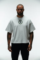 DICTATE YOUR FATE HEAVYWEIGHT CROPPED TEES in L - Lifestyle Shot - ANANKE