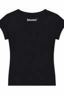 ANANKE V-Neck Baby Tee | Fitted Cotton Short Sleeve Top