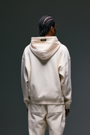 FATE HEAVYWEIGHT FLEECE DOUBLE ZIP HOODIE - CREAM - ANANKE