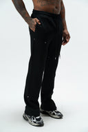 FATE HEAVYWEIGHT FLEECE CARPENTER SWEATPANTS - BLACK