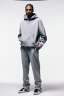 FATE HEAVYWEIGHT FLEECE STRAIGHT LEG SWEATPANTS - HEATHER GREY