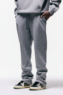 FATE HEAVYWEIGHT FLEECE STRAIGHT LEG SWEATPANTS - HEATHER GREY