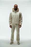 FATE HEAVYWEIGHT FLEECE FLARED SWEATPANTS - CREAM