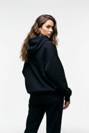 FATE HEAVYWEIGHT FLEECE DOUBLE ZIP HOODIE - BLACK