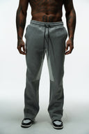 FATE HEAVYWEIGHT FLEECE FLARED SWEATPANTS - HEATHER GREY