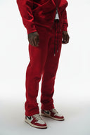 FATE HEAVYWEIGHT FLEECE STRAIGHT LEG SWEATPANTS - RED