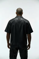 LEGEND PLISSE BUTTON DOWN SHIRT - BLACK