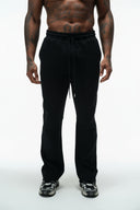 FATE HEAVYWEIGHT FLEECE FLARED SWEATPANTS - BLACK