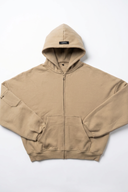 Foundation Zip Hoodie in CAFE MOCHA - Lifestyle Shot - ANANKE