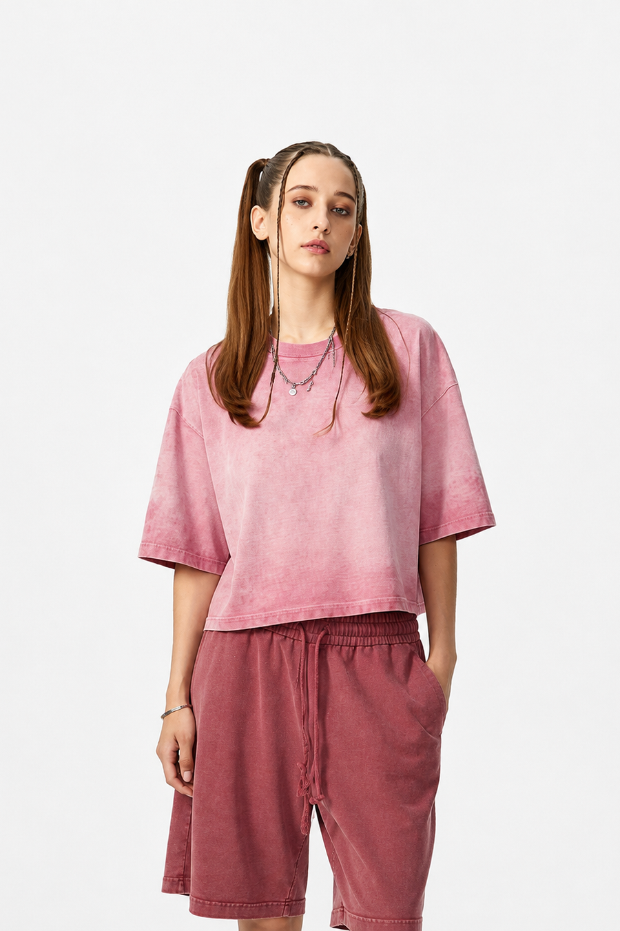 ANANKE Garment-Dyed Oversize Tee