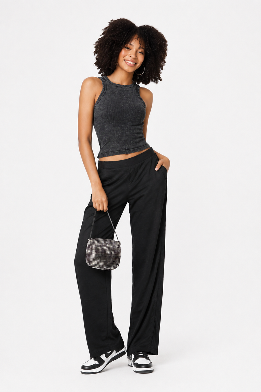 ANANKE Snow Wash Cropped Tank Top | Heavyweight Cotton Tank