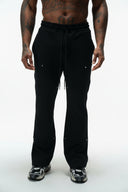 FATE HEAVYWEIGHT FLEECE CARPENTER SWEATPANTS - BLACK