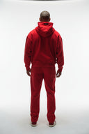 FATE HEAVYWEIGHT FLEECE STRAIGHT LEG SWEATPANTS - RED