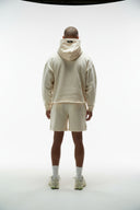 FATE HEAVYWEIGHT FLEECE CROPPED RAW HEM HOODIE - CREAM
