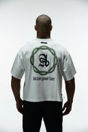 DICTATE YOUR FATE HEAVYWEIGHT CROPPED TEE - WHITE