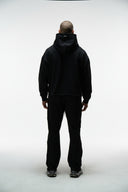 FATE HEAVYWEIGHT FLEECE CROPPED RAW HEM HOODIE - BLACK