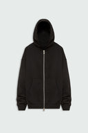 FATE HEAVYWEIGHT FLEECE DOUBLE ZIP HOODIE - BLACK - ANANKE