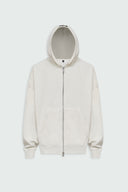 FATE HEAVYWEIGHT FLEECE DOUBLE ZIP HOODIE - CREAM - ANANKE