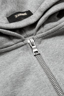 FATE HEAVYWEIGHT FLEECE DOUBLE ZIP HOODIE - HEATHER GREY - ANANKE