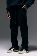 FATE HEAVYWEIGHT FLEECE STRAIGHT LEG SWEATPANTS - BLACK - ANANKE