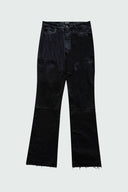 CANVAS CARPENTER FLARED PANT - BLACK