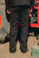 CANVAS CARPENTER FLARED PANT - BLACK