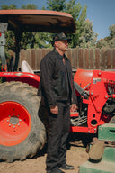 CANVAS CARPENTER FLARED PANT - BLACK