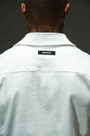 IMMORTAL CROPPED CUBAN BUTTON DOWN SHIRT - WHITE