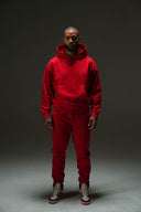 FATE HEAVYWEIGHT FLEECE HOODIE - RED - ANANKE