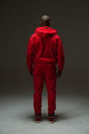 FATE HEAVYWEIGHT FLEECE DOUBLE ZIP HOODIE - RED - ANANKE