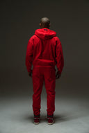 FATE HEAVYWEIGHT FLEECE STRAIGHT LEG SWEATPANTS - RED - ANANKE