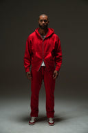 FATE HEAVYWEIGHT FLEECE STRAIGHT LEG SWEATPANTS - RED - ANANKE