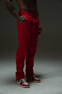 FATE HEAVYWEIGHT FLEECE STRAIGHT LEG SWEATPANTS - RED - ANANKE