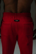 FATE HEAVYWEIGHT FLEECE FLARED SWEATPANTS - RED - ANANKE