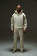 FATE HEAVYWEIGHT FLEECE FLARED SWEATPANTS - CREAM - ANANKE