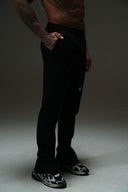 FATE HEAVYWEIGHT FLEECE FLARED SWEATPANTS - BLACK - ANANKE