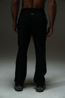 FATE HEAVYWEIGHT FLEECE FLARED SWEATPANTS - BLACK - ANANKE