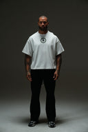 DICTATE YOUR FATE HEAVYWEIGHT CROPPED TEE - WHITE - ANANKE