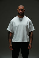 NEVER BROKEN HEAVYWEIGHT CROPPED TEE - WHITE - ANANKE