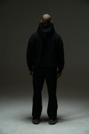 FATE HEAVYWEIGHT FLEECE CROPPED RAW HEM HOODIE - BLACK - ANANKE