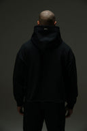 FATE HEAVYWEIGHT FLEECE CROPPED RAW HEM HOODIE - BLACK - ANANKE