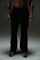 FATE HEAVYWEIGHT FLEECE CARPENTER SWEATPANTS - BLACK - ANANKE