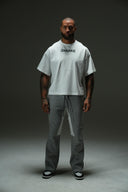 FATE HEAVYWEIGHT FLEECE FLARED SWEATPANTS - HEATHER GREY - ANANKE