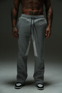 FATE HEAVYWEIGHT FLEECE FLARED SWEATPANTS - HEATHER GREY - ANANKE