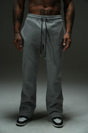 FATE HEAVYWEIGHT FLEECE CARPENTER SWEATPANTS - HEATHER GREY - ANANKE