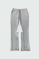FATE HEAVYWEIGHT FLEECE FLARED SWEATPANTS - HEATHER GREY